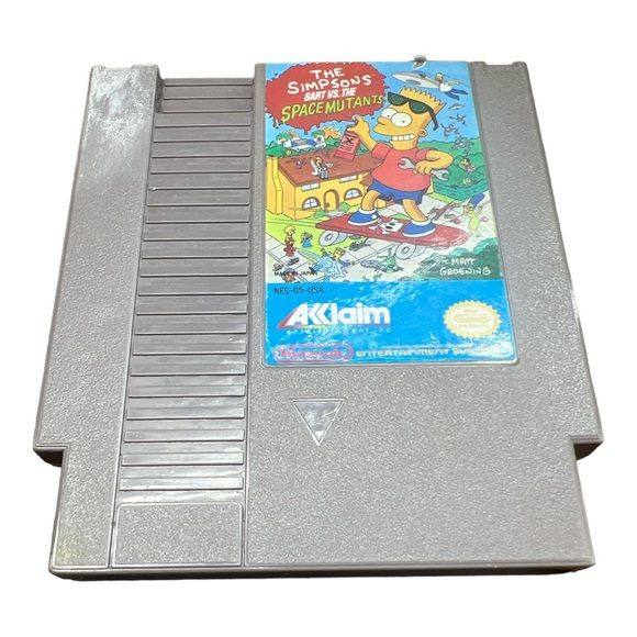 Vintage 1985 The Simpson Bart VS The Space Mutants Nintendo Game - Picture 1 of 2